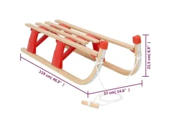 vidaXL Klappschlitten Holz 110 cm Modell 2