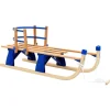 vidaXL Klappschlitten mit Rückenlehne Holz 119 cm