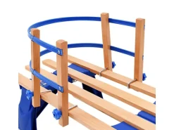 vidaXL Klappschlitten mit Rückenlehne Holz 119 cm