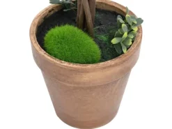 vidaXL Künstliche Buchsbäume 2 Stk mit Topf Kugelform Grün 41 cm