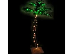 vidaXL Künstliche Palme LED Warmweiß 72 LEDs 120 cm
