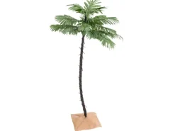 vidaXL Künstliche Palme mit 88 LEDs Warmweiß 150 cm