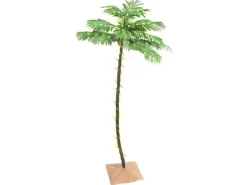 vidaXL Künstliche Palme mit 96 LEDs Warmweiß 180 cm