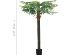 vidaXL Künstliche Palme Phönix mit Topf 215 cm Grün