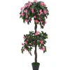 vidaXL Künstliche Rhododendron-Pflanze mit Topf 155 cm Grün und Rosa