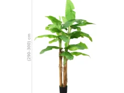 vidaXL Künstlicher Bananenbaum mit Topf 300 cm Grün
