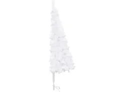 vidaXL Künstlicher Eck-Weihnachtsbaum Weiß 240 cm PVC