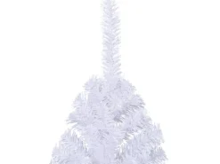 vidaXL Künstlicher Halber Weihnachtsbaum mit Ständer Weiß 180 cm PVC
