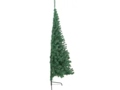 vidaXL Künstlicher Halber Weihnachtsbaum mit Ständer Grün 240 cm PVC