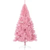 vidaXL Künstlicher Halb-Weihnachtsbaum mit Ständer Rosa 180 cm PVC