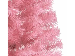 vidaXL Künstlicher Halb-Weihnachtsbaum mit Ständer Rosa 180 cm PVC