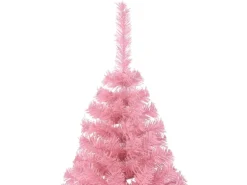 vidaXL Künstlicher Halb-Weihnachtsbaum mit Ständer Rosa 180 cm PVC