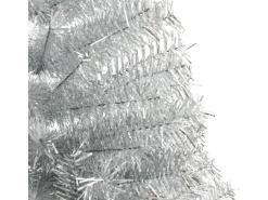 vidaXL Künstlicher Halb-Weihnachtsbaum mit Ständer Silbern 240 cm PVC