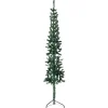 vidaXL Künstlicher Halb-Weihnachtsbaum mit Ständer Schlank Grün 210 cm