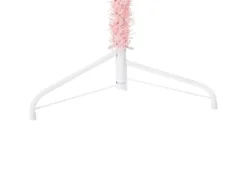 vidaXL Künstlicher Halb-Weihnachtsbaum mit Ständer Schlank Rosa 210 cm