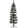 vidaXL Künstlicher Halb-Weihnachtsbaum Ständer Schlank Schwarz 120 cm