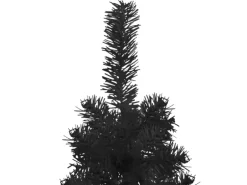 vidaXL Künstlicher Halb-Weihnachtsbaum Ständer Schlank Schwarz 120 cm