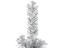 vidaXL Künstlicher Halb-Weihnachtsbaum Ständer Schlank Silbern 180 cm