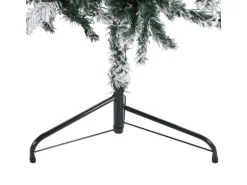 vidaXL Künstlicher Halb-Weihnachtsbaum mit Schnee Schlank 180 cm