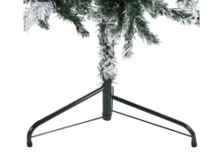 vidaXL Künstlicher Halb-Weihnachtsbaum mit Schnee Schlank 210 cm