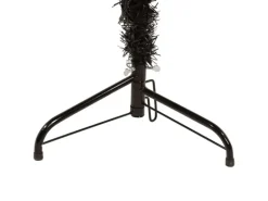 vidaXL Künstlicher Halb-Weihnachtsbaum Ständer Schlank Schwarz 210 cm