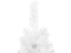 vidaXL Künstlicher Halb-Weihnachtsbaum mit Ständer Schlank Weiß 180 cm