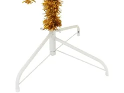 vidaXL Künstlicher Halb-Weihnachtsbaum mit Ständer Gold 240 cm PVC