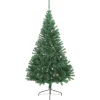 vidaXL Künstlicher Halb-Weihnachtsbaum mit Ständer Grün 180 cm PVC