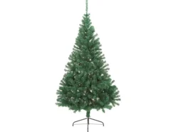 vidaXL Künstlicher Halb-Weihnachtsbaum mit Ständer Grün 180 cm PVC