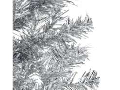 vidaXL Künstlicher Halb-Weihnachtsbaum Ständer Schlank Silbern 150 cm