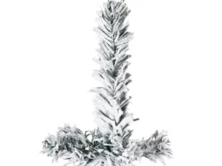 vidaXL Künstlicher Halb-Weihnachtsbaum mit Schnee Schlank 240 cm