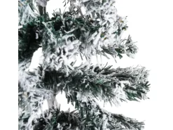 vidaXL Künstlicher Halb-Weihnachtsbaum mit Schnee Schlank 150 cm