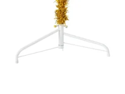 vidaXL Künstlicher Halb-Weihnachtsbaum mit Ständer Schlank Gold 150 cm