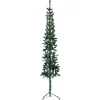 vidaXL Künstlicher Halb-Weihnachtsbaum mit Ständer Schlank Grün 150 cm