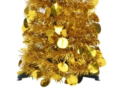 vidaXL Künstlicher Pop-Up-Weihnachtsbaum Golden 150 cm PET