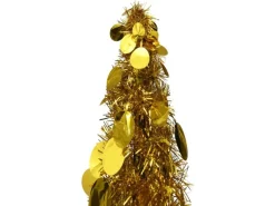 vidaXL Künstlicher Pop-Up-Weihnachtsbaum Golden 120 cm PET