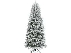 vidaXL Künstlicher Weihnachtsbaum Beschneit 210 cm PVC PE
