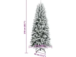 vidaXL Künstlicher Weihnachtsbaum Beschneit 210 cm PVC PE