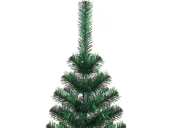 vidaXL Künstlicher Weihnachtsbaum Schillernde Spitzen Grün 180 cm PVC