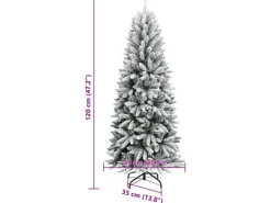 vidaXL Künstlicher Weihnachtsbaum Beschneit 120 cm PVC&PE