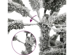 vidaXL Künstlicher Weihnachtsbaum Beschneit 150 cm PVC PE