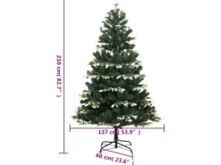 vidaXL Künstlicher Weihnachtsbaum Klappbar Beschneit 210 cm Modell 2