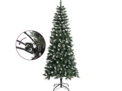 vidaXL Künstlicher Weihnachtsbaum mit Ständer Grün 180 cm PVC Modell 1