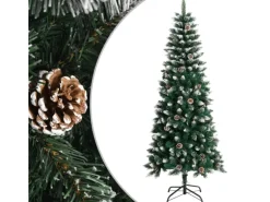 vidaXL Künstlicher Weihnachtsbaum mit Ständer Grün 180 cm PVC Modell 1