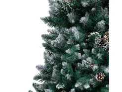 vidaXL Künstlicher Weihnachtsbaum mit Zapfen und Schnee 240 cm