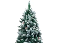 vidaXL Künstlicher Weihnachtsbaum mit Zapfen und Schnee 240 cm