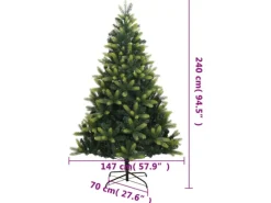 vidaXL Künstlicher Weihnachtsbaum Klappbar mit Ständer 240 cm Modell 3