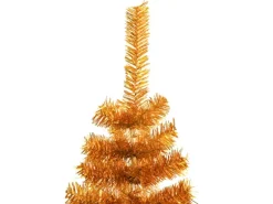 vidaXL Künstlicher Weihnachtsbaum mit Ständer Golden 150 cm PET