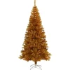 vidaXL Künstlicher Weihnachtsbaum mit Ständer Golden 180 cm PET