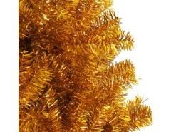 vidaXL Künstlicher Weihnachtsbaum mit Ständer Golden 180 cm PET